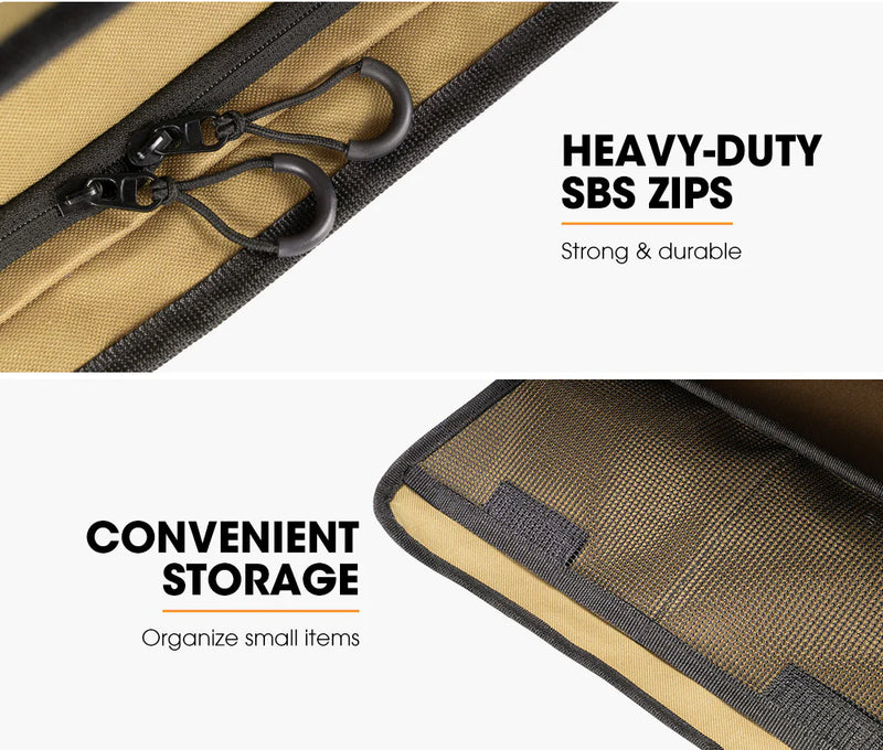 SAN HIMA Tough Canvas Bag Camping Storage Bag Weather Resistant 4WD 40cmx40cmx16cm