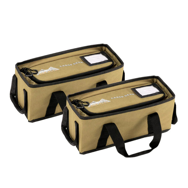 SAN HIMA 2x Tough Canvas Storage Bag Weather Resistant Camping 4WD 40cmx15cmx16cm