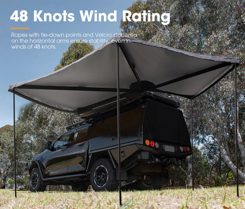 San Hima 270 Degree Free-Standing Awning 600D Double-Ripstop Oxford UPF50+ 4X4