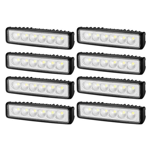 LIGHTFOX 6inch Led Light Bar IP68 Rating 3,950 Lumens 8pc