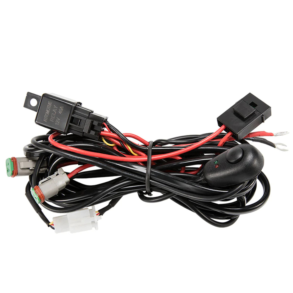 2 Way High Beam Wiring Loom Harness 12V 40A Relay Switch Kit