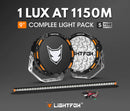 LIGHTFOX OSRAM 9" LED Driving Lights + 40" Single Row LED Light Bar + Wiring Kit