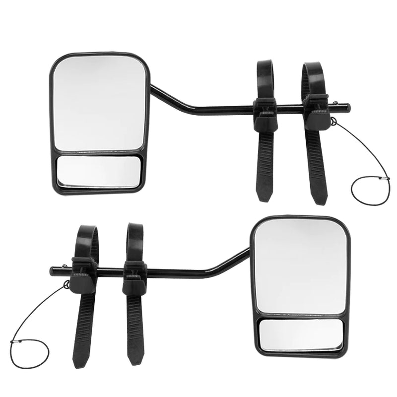 2x Towing Mirrors Pair Clip on Multi Fit Clamp On Towing Caravan 4X4 Trailer Bright Spark Led Co.