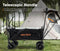 San Hima Folding Camping Wagon 100kg Beach Trolley 360° Wheel Garden Cart Picnic