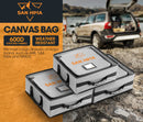 SAN HIMA 3x Tough Canvas Bag Camping Storage Bag Weather Resistant 4WD 40cmx40cmx16cm