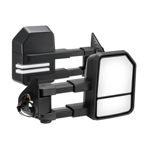 2nd Generation Extendable Towing Side Mirrors in Black- San Hima. Select 4x4 Model