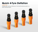 San Hima Tyre Deflators x4 Air Deflator 10~30 PSI Tire Valve Core Tool Portable