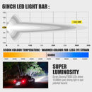 LIGHTFOX 6inch LED Light Bar IP68 Rating 10,098 Lumens