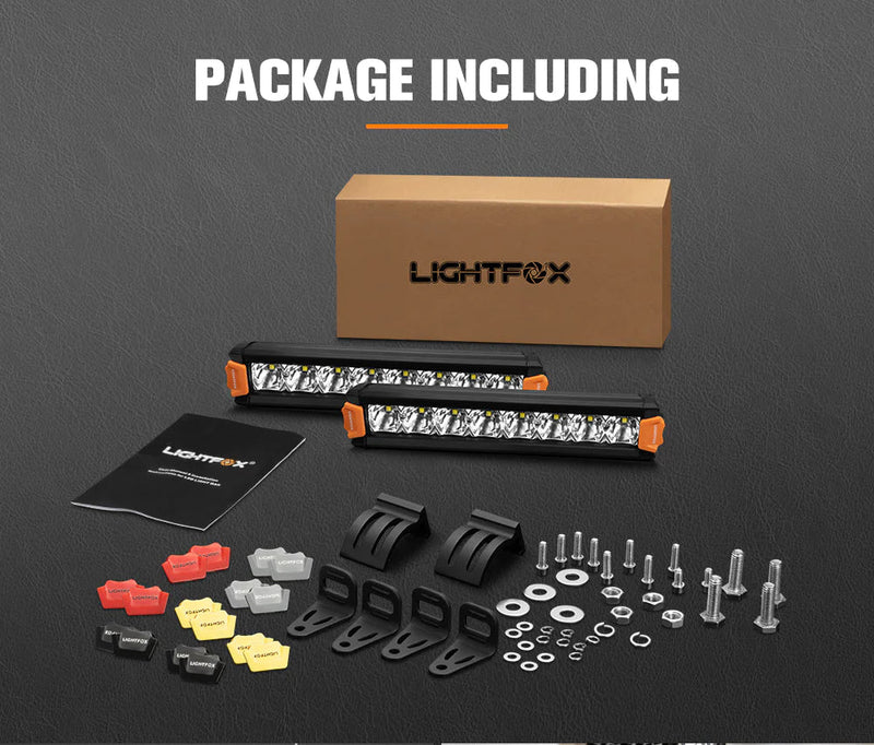 Lightfox Vega Series 8inch LED Light Bar IP68 Rating 8,856 Lumens