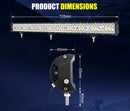 LIGHTFOX 28inch Led Light Bar IP68 Rating 12,990 Lumens