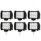 LIGHTFOX 4inch Led Light Bar IP68 Rating 4,950 Lumens 6pc