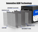 ATEM POWER 12AH 12V AGM Deep Cycle Battery SLA UPS Solar Alarm Toy Camping 4WD