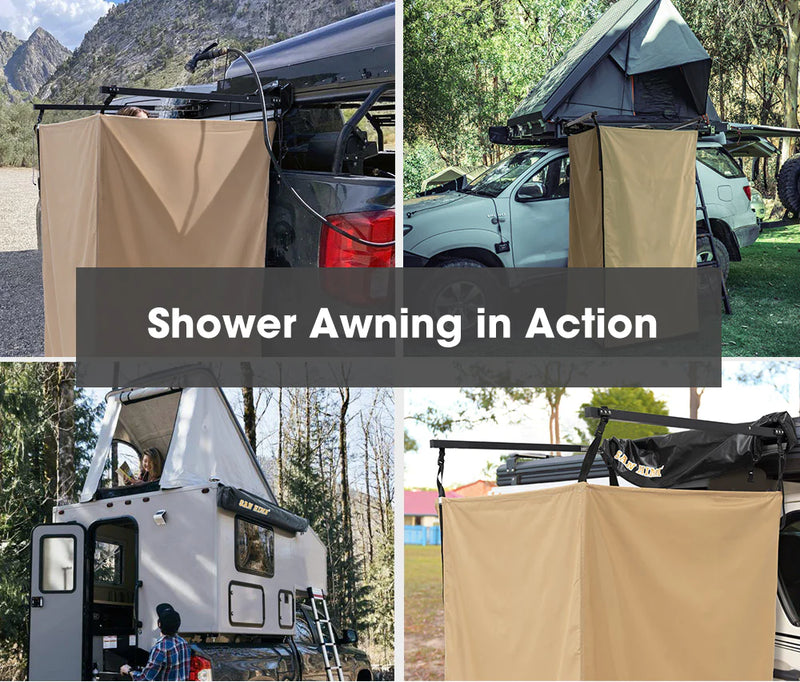 SAN HIMA Camping Shower Tent Awning Fold-Out Instant Ensuite Change Room