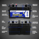 ATEM POWER Battery Box w/ Monitor 12V Portable Deep Cycle AGM Universal Large Marine