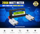 200 AMP Digital Volt Watt Meter Caravan 4x4 Camping Solar 12V Ammeter Voltmeter