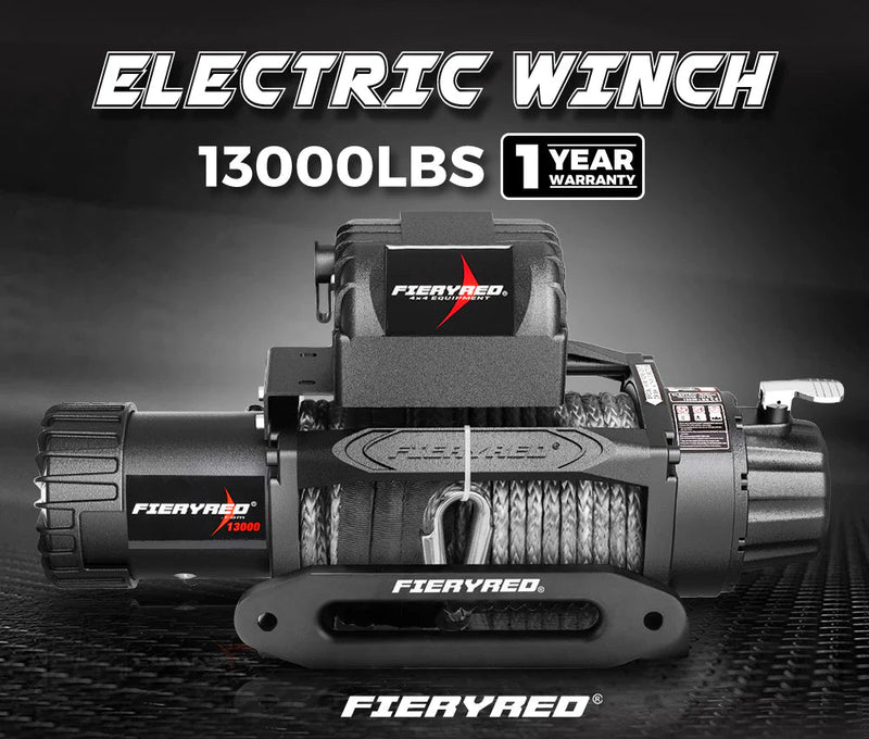 13000LBS 12V Synthetic Rope Electric Winch