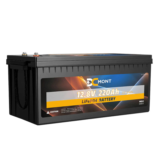 DC MONT 12V 220Ah Lithium Battery LiFePO4 Phosphate Deep Cycle Rechargeable