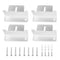 4PCS Solar Panel Z Brackets Aluminum Mounting Set For Flat Curved Roof