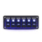 LIGHTFOX 6 Gang 12V Switch Panel ON-OFF Toggle Rocker Control Blue LED For RV Marine Boat