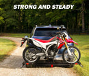 SAN HIMA 2 Arms Motorcycle Motorbike Carrier 2″ Towbar Hitch Rack Dirt Bike Ramp Steel