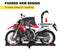 SAN HIMA Motorcycle Motorbike Carrier Rack 2" Towbar Arm Rack Bike Ramp Steel