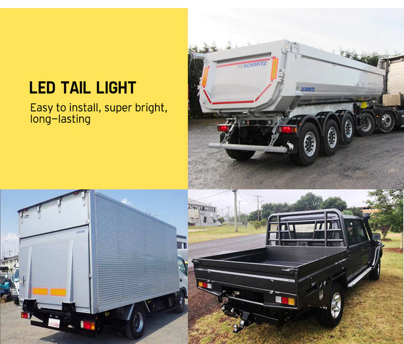 2x LED Tail Lights Stop Indicator Reverse 12V Ute Trailer Caravan Truck Boat ADR