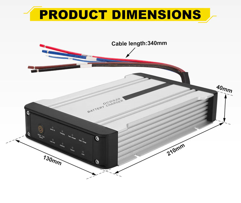 MOBI 12V 20A DC to DC Battery Charger Dual Battery System MPPT