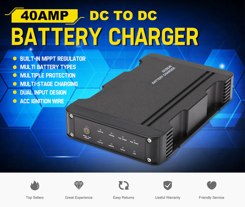 MOBI 12V 40A DC to DC Battery Charger MPPT Dual Battery AGM Lithium Li –  BrightSparkLedAustralia