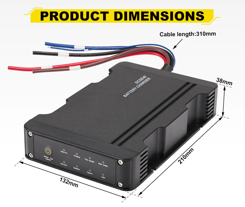 ATEM POWER 12V 20A DC to DC Battery Charger MPPT Dual Battery System Kit  Isolator