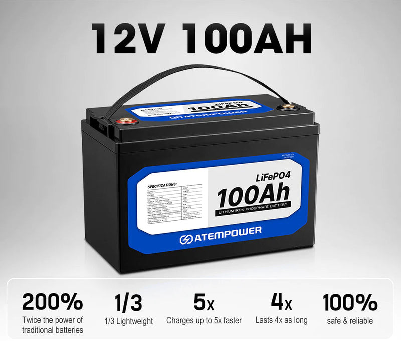 Lithium Batterie 100AH/12V (LiFePo4) TBB Power