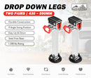 4x 430mm Drop Down Corner Steadies Stabilizer Legs Caravan Camper Trailer
