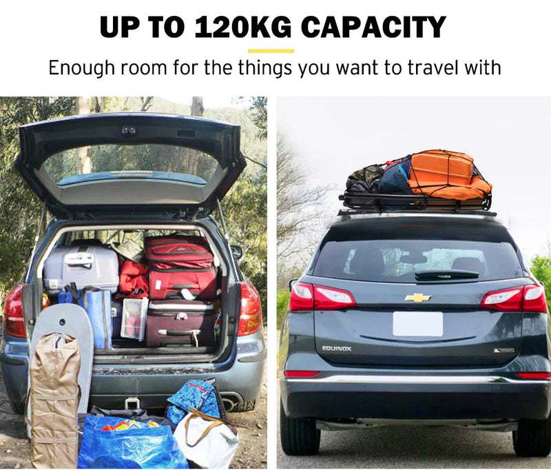 Mobi Universal Steel Roof Rack Basket Car Luggage Carrier Steel Vehicle Cargo