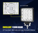 LIGHTFOX 4inch Led Work Light IP68 Rating 6,800 Lumens 10pc
